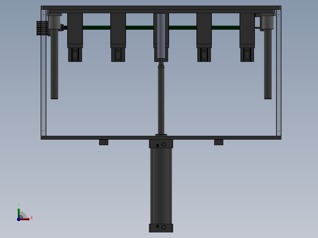 气管组件-测漏夹具前视图