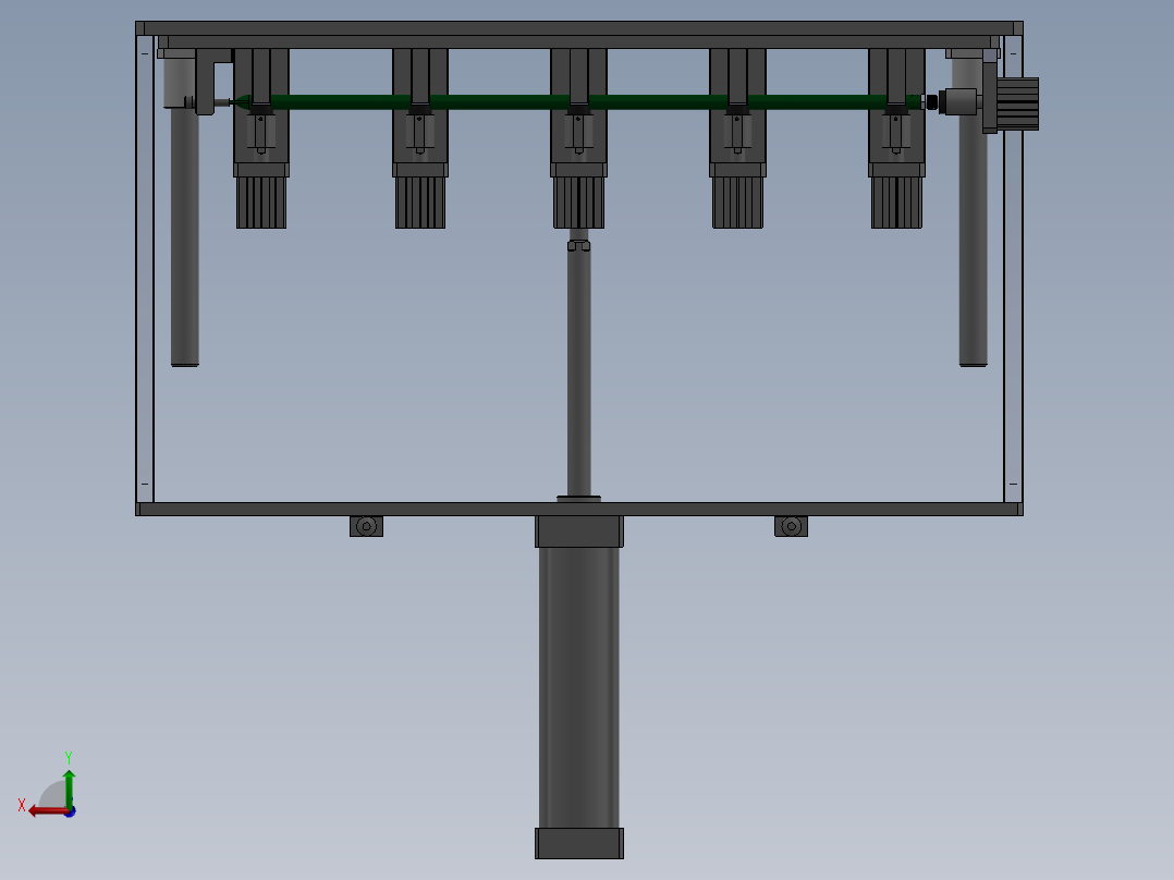 气管组件-测漏夹具后视图