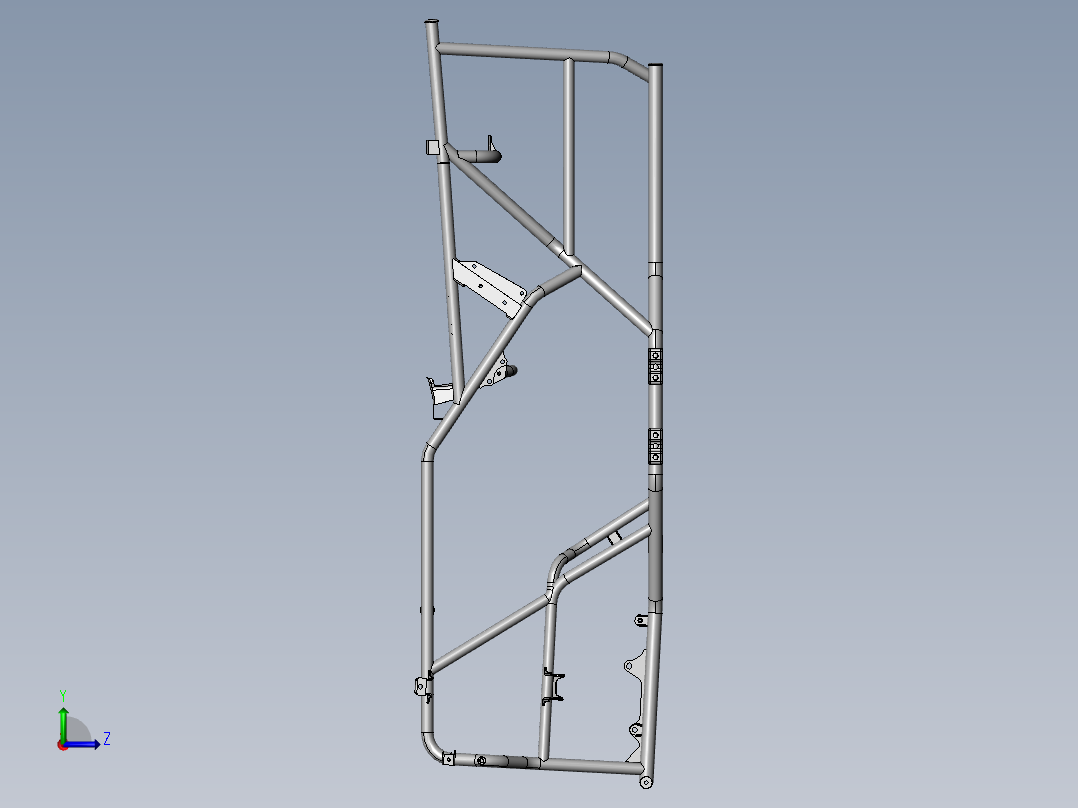 轿车车身设计(sw+cad+说明书)左视图