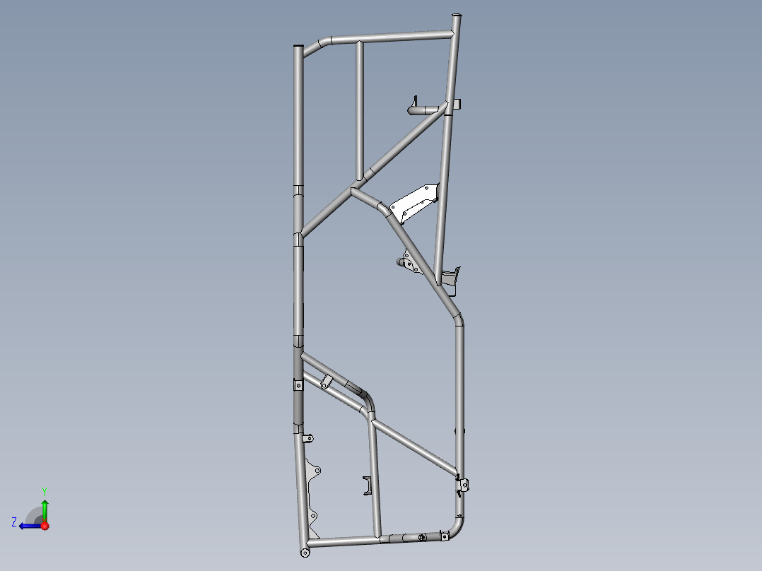 轿车车身设计(sw+cad+说明书)右视图
