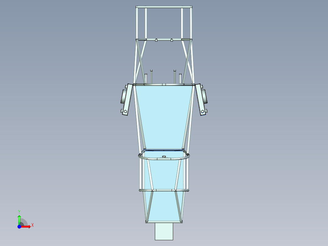 大学生方程式赛车设计（整体车架、标准安全系统、座椅及附件设计）前视图