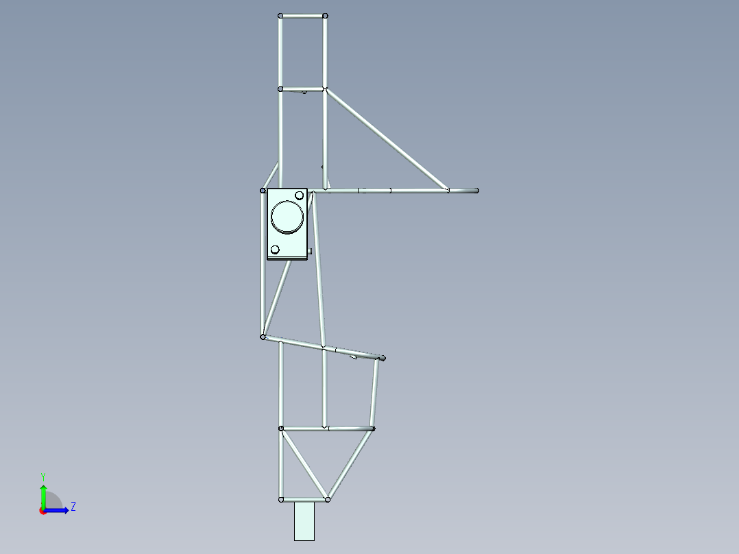 大学生方程式赛车设计（整体车架、标准安全系统、座椅及附件设计）左视图