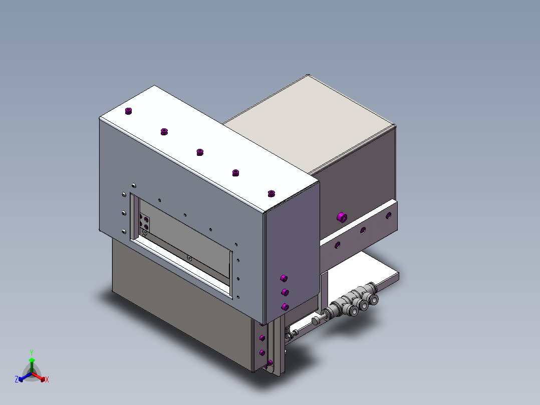 机器视觉防护装置sw19可编辑正等轴测图