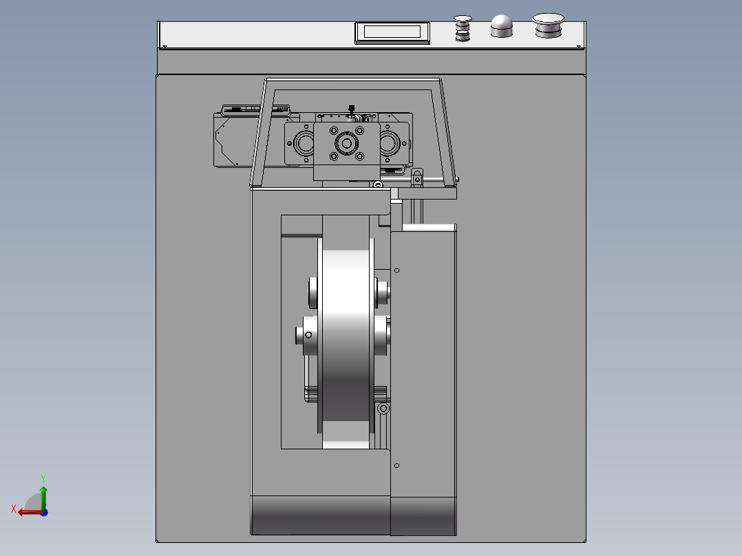高精度自动贴标机3D图纸 H217后视图