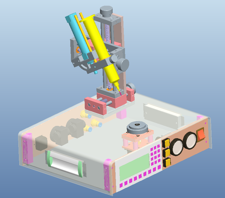 4轴点胶机3D图 H692 G83 非标自动化设备3D图纸3D模型