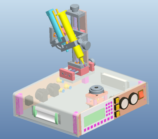 4轴点胶机3D图 H692 G83 非标自动化设备3D图纸3D模型缩略图