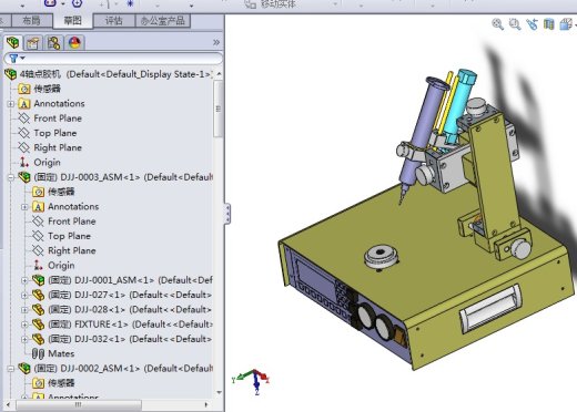 4轴点胶机3D图 H692 G83 非标自动化设备3D图纸3D模型缩略图