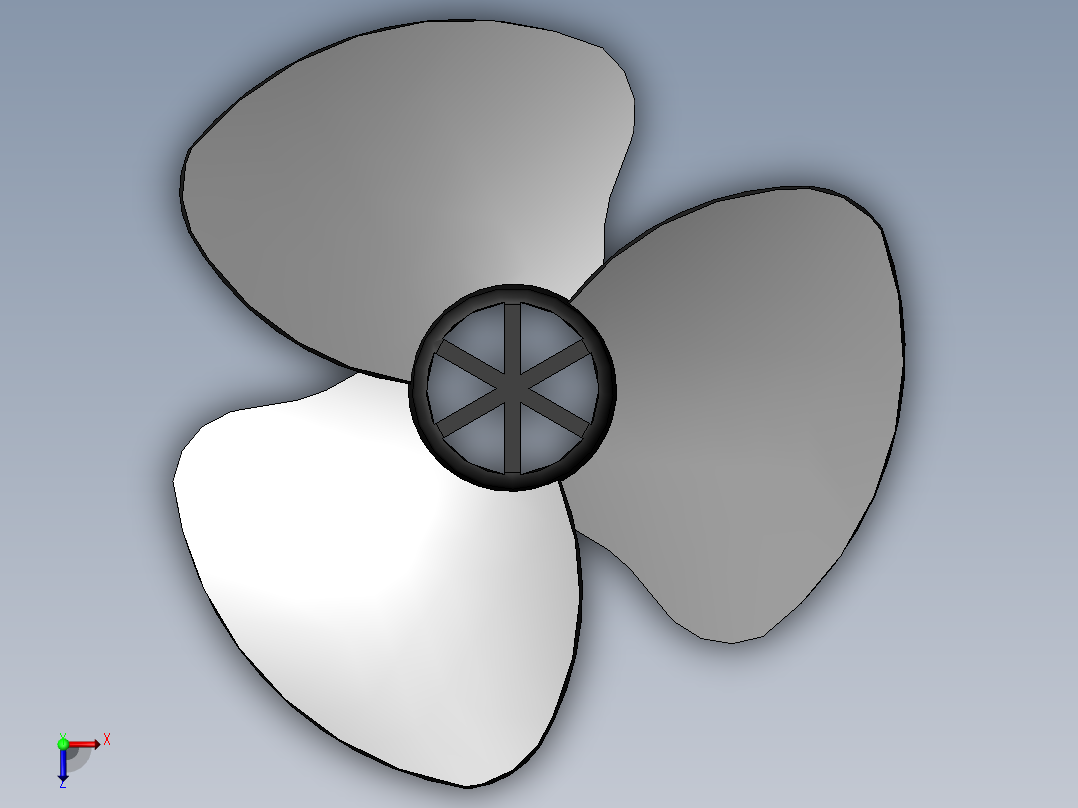 电风扇3d模型俯视图