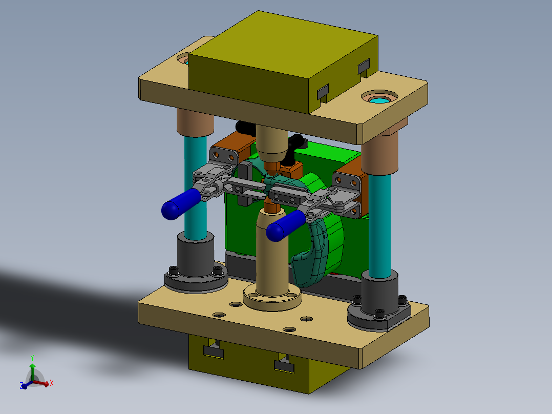 点焊夹具模型3D图纸 SOLIDWORKS设计
