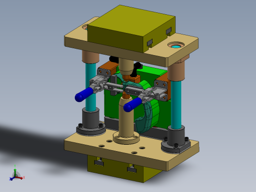 点焊夹具模型3D图纸 SOLIDWORKS设计