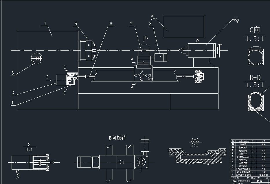 车床-CA6150普通车床的数控技术改造课程设计