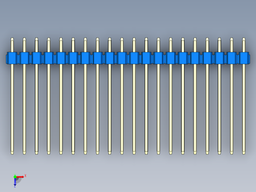 彩色公头100mil（2.54mm）系列-DS1021_blue_1x20p_100mil_Type19_rev1.0俯视缩略图