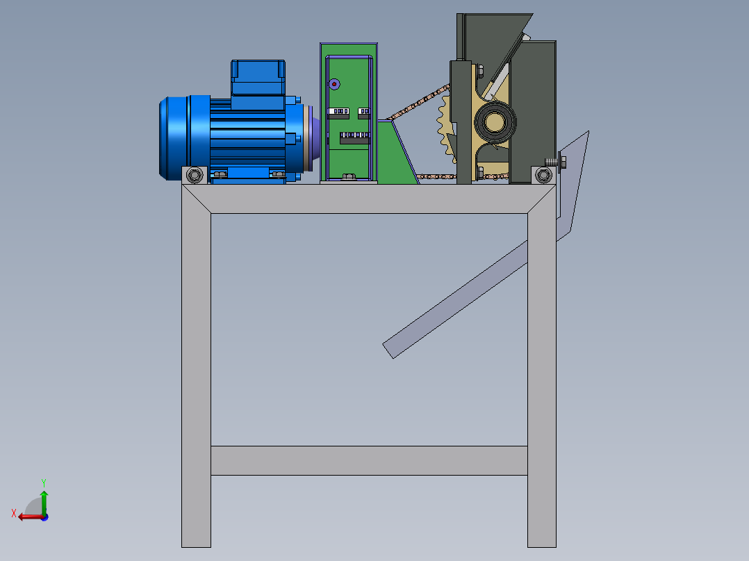小型塑料切碎机后视图