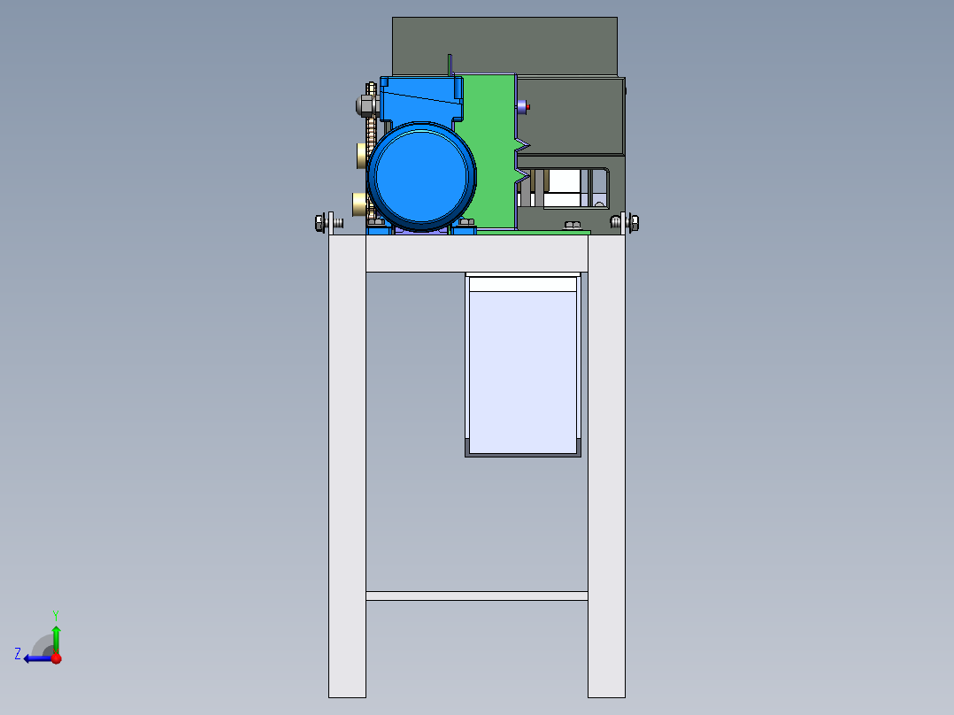 小型塑料切碎机右视图
