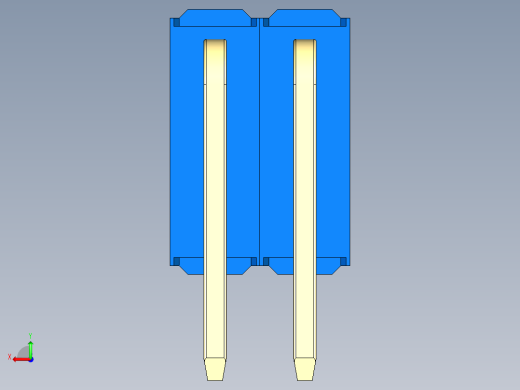 彩色公排针 100mil 2.54mm 系列-DS1022_blue_3x02p_100mil_TypeD_rev1.0后视缩略图