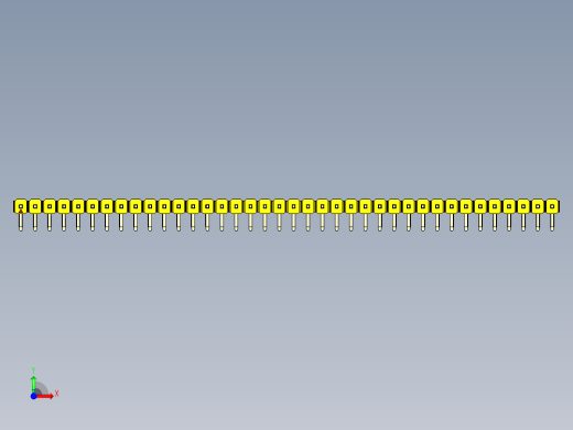 彩色公排针 100mil 2.54mm 系列-DS1022_yellow_1x38p_100mil_TypeD_rev1.0前视缩略图