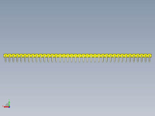 彩色公排针 100mil 2.54mm 系列-DS1022_yellow_1x38p_100mil_TypeD_rev1.0后视缩略图