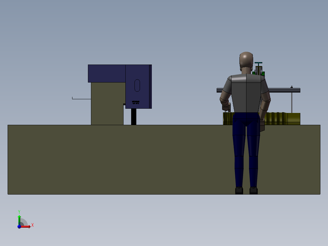 126大型5轴数控机床前视图