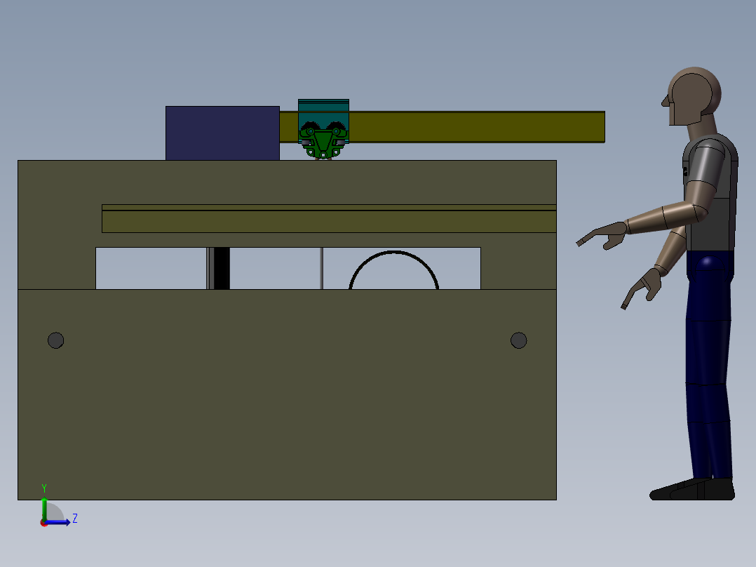 126大型5轴数控机床左视图