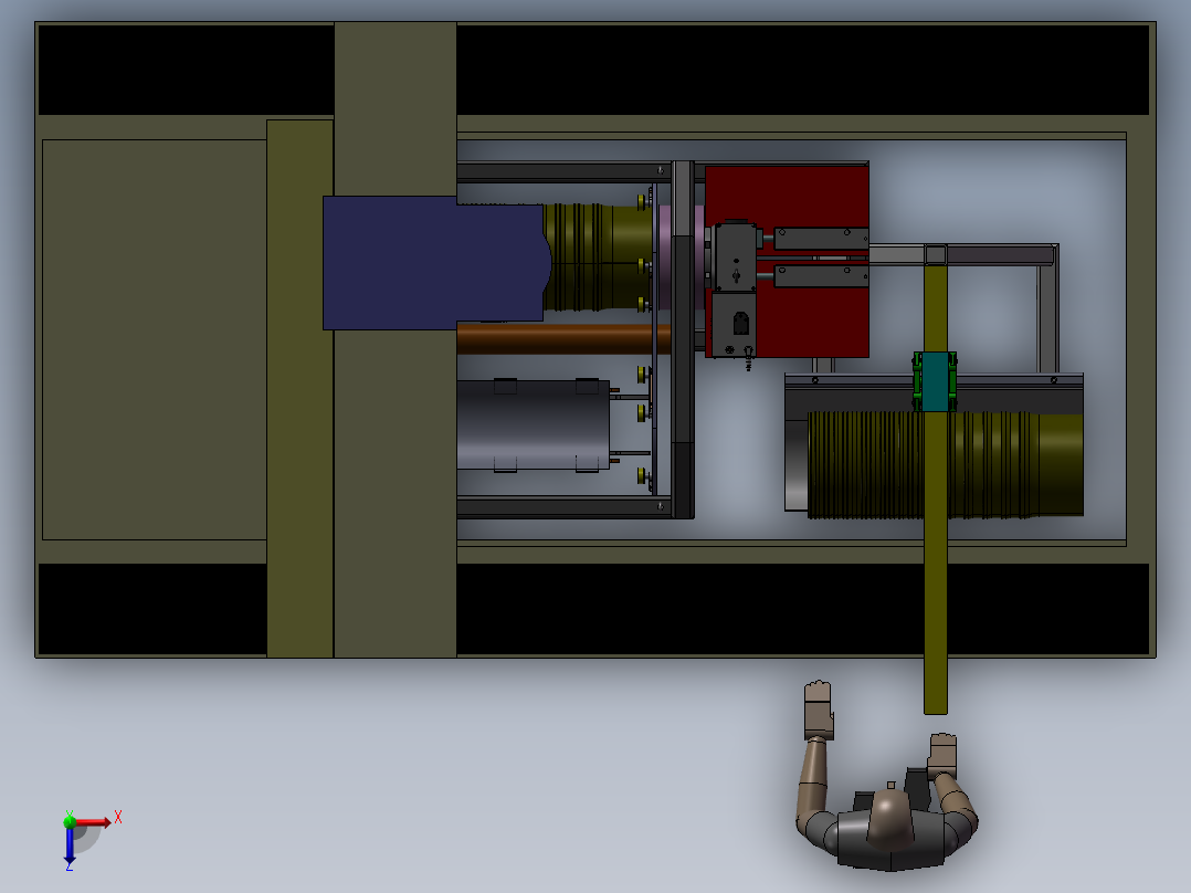 126大型5轴数控机床俯视图