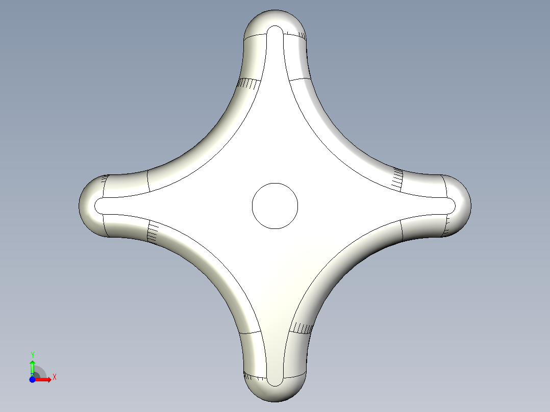 星型把手(不銹鋼)CK-SUS-3D多系列多零件图纸模型前视图