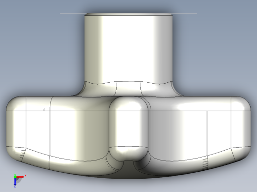 星型把手(不銹鋼)CK-SUS-3D多系列多零件图纸模型俯视缩略图