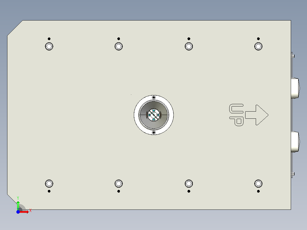 汽车B柱模具前视图