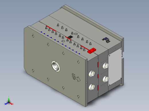 汽车B柱模具正等轴测缩略图