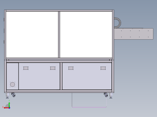 47寸panel 上料分盒设备3D数模图纸 Solidworks18设计 附STEP后视缩略图