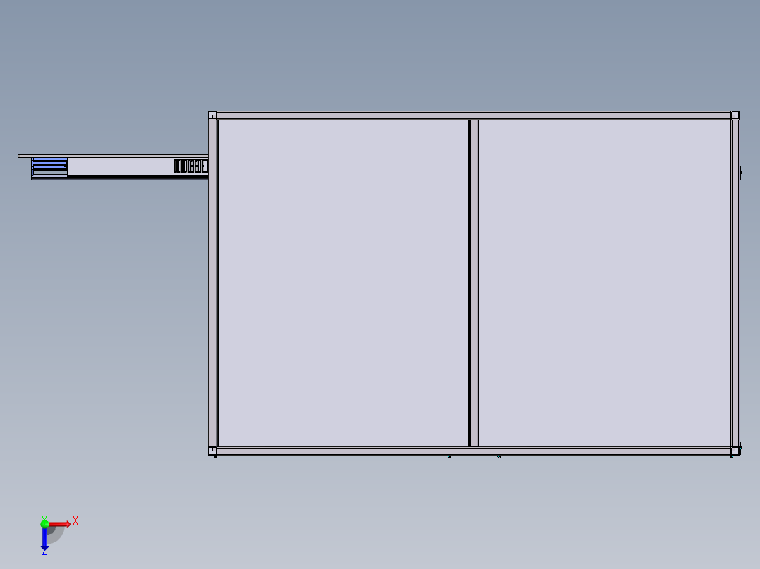 47寸panel 上料分盒设备3D数模图纸 Solidworks18设计 附STEP俯视图