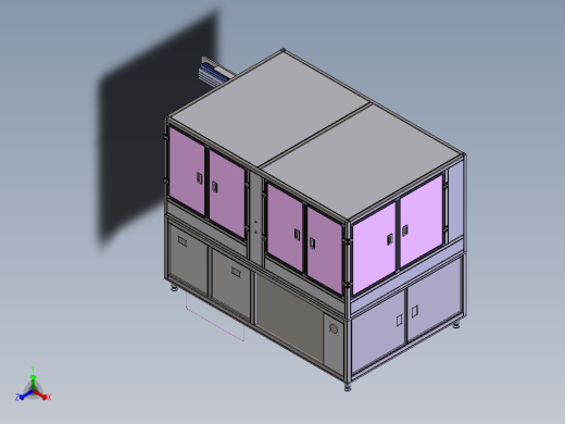 47寸panel 上料分盒设备3D数模图纸 Solidworks18设计 附STEP正等轴测缩略图