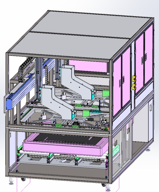 47寸panel 上料分盒设备3D数模图纸 Solidworks18设计 附STEP缩略图