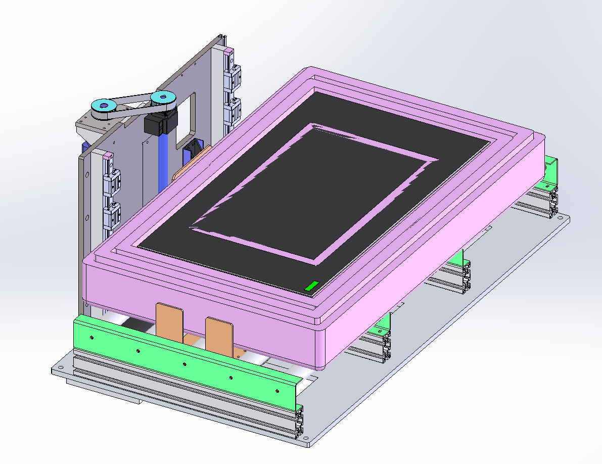 47寸panel 上料分盒设备3D数模图纸 Solidworks18设计 附STEP