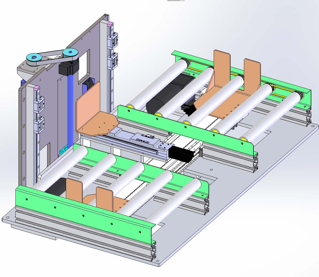 47寸panel 上料分盒设备3D数模图纸 Solidworks18设计 附STEP