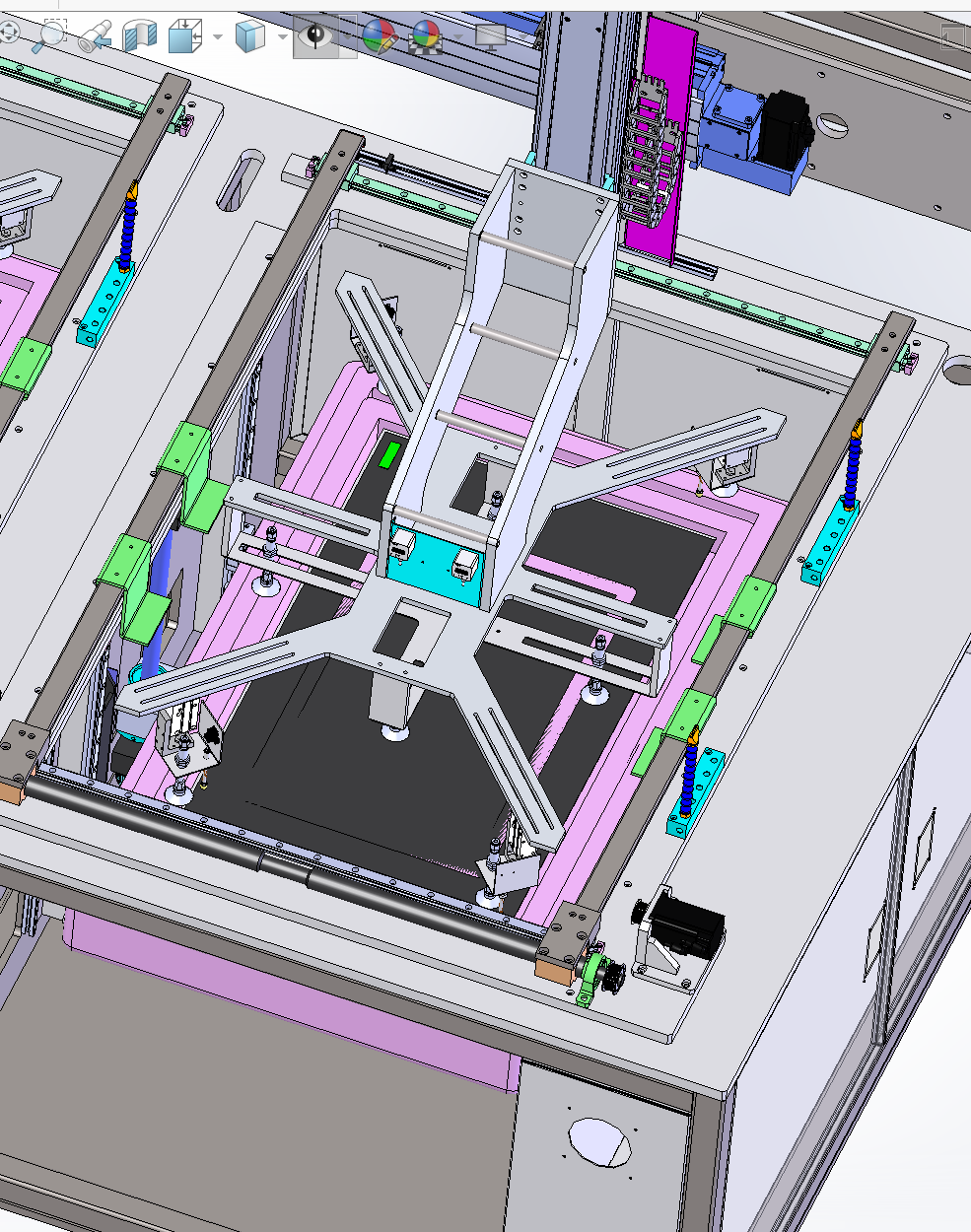 47寸panel 上料分盒设备3D数模图纸 Solidworks18设计 附STEP