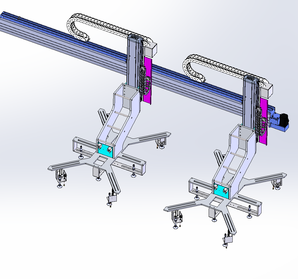 47寸panel 上料分盒设备3D数模图纸 Solidworks18设计 附STEP