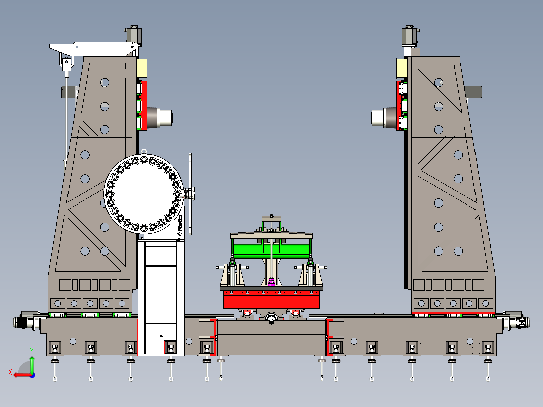 SHY-HDW7018双面镗铣加工中心总装后视图