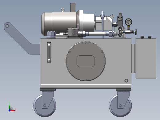 手推式小型移动液压站前视缩略图