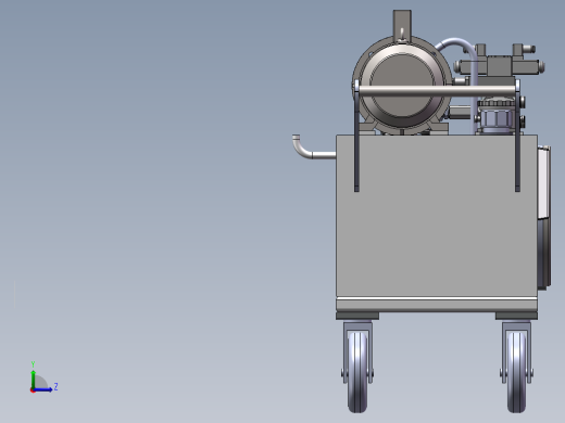 手推式小型移动液压站左视缩略图