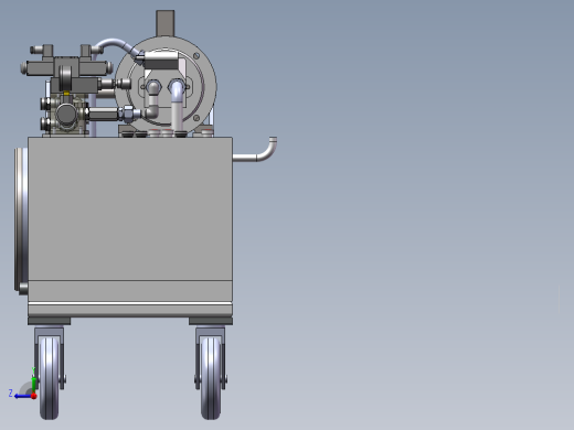 手推式小型移动液压站右视缩略图