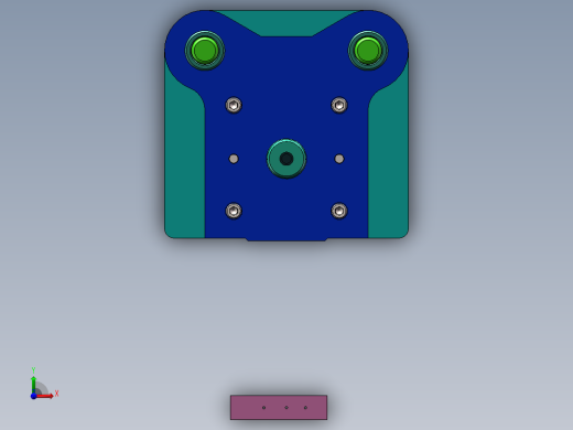 折弯翻孔件弯曲模(CAD图+SW三维)前视缩略图