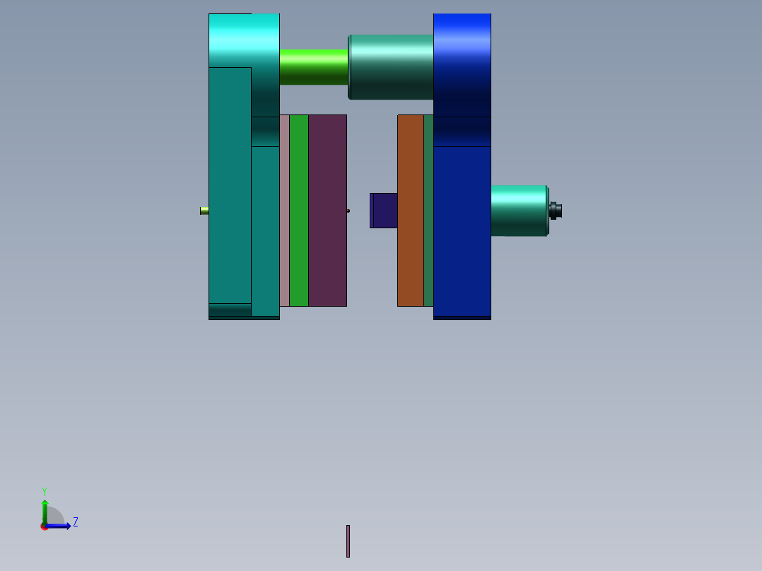 折弯翻孔件弯曲模(CAD图+SW三维)左视图