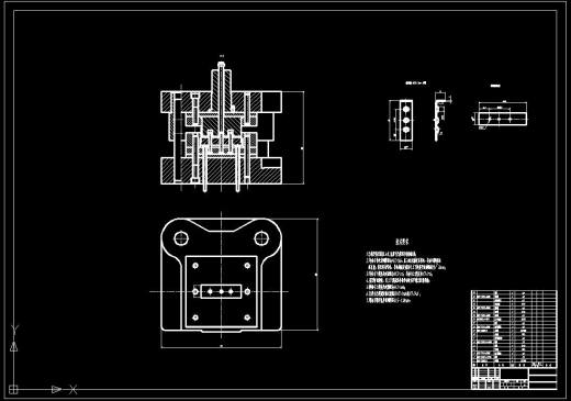 折弯翻孔件弯曲模(CAD图+SW三维)缩略图