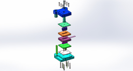 折弯翻孔件弯曲模(CAD图+SW三维)缩略图