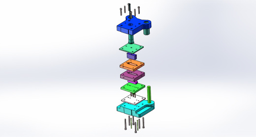 折弯翻孔件弯曲模(CAD图+SW三维)缩略图