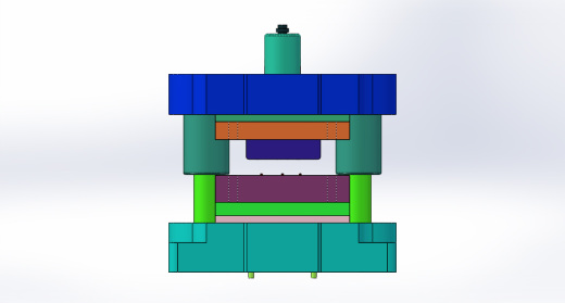 折弯翻孔件弯曲模(CAD图+SW三维)缩略图