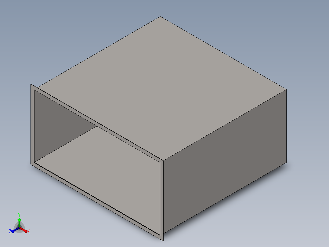 hvac duct end正等轴测图