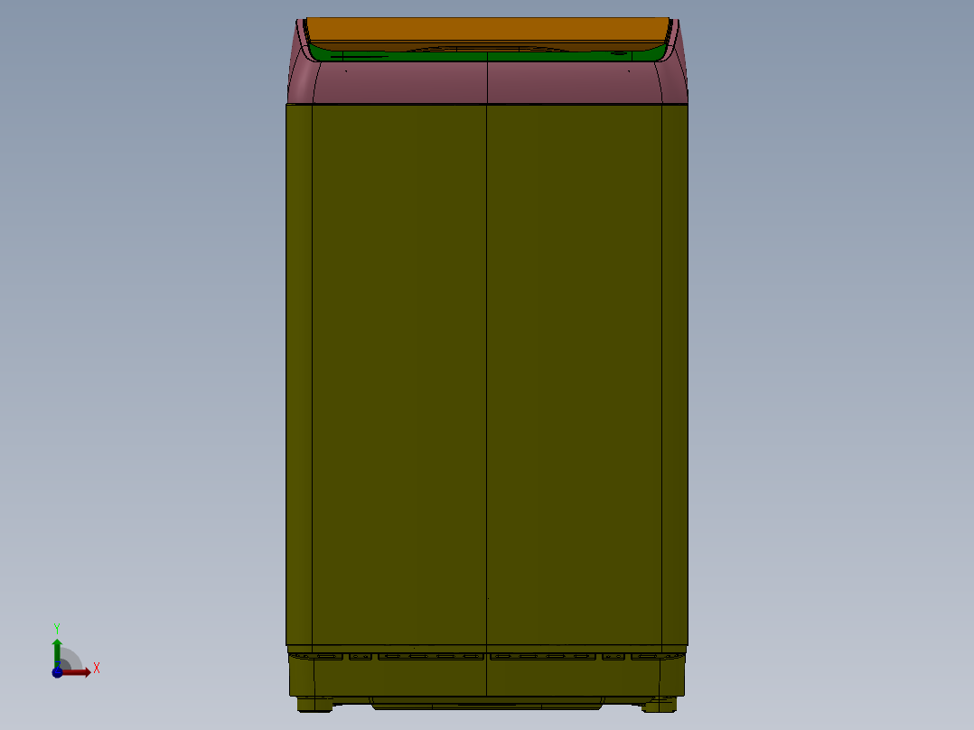 全自动波轮式洗衣机机械结构设计前视图