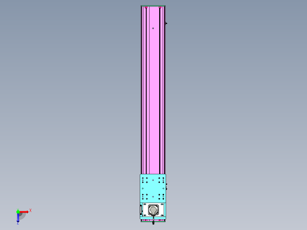 东锦齿条传动DH210G-L167-S1400-BU-减速机+P750W俯视图