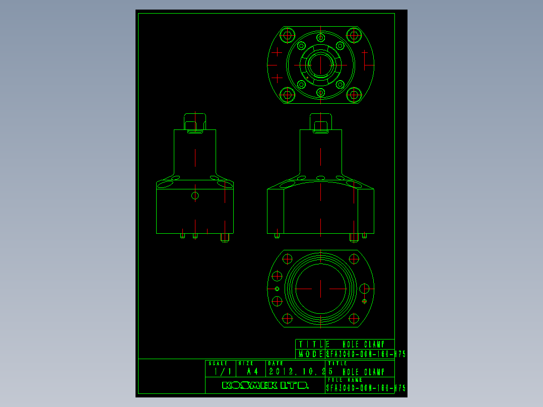 KOSMEKSFA3000-G0N-160-H75多系列多零件图纸模型多系列多零件图纸模型